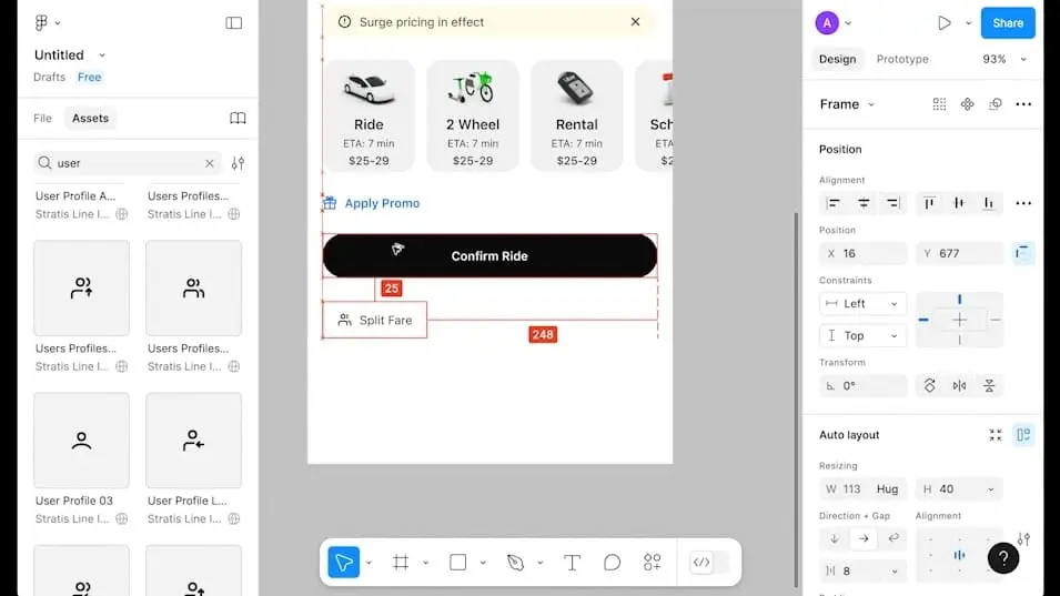 redesign of figma home page design