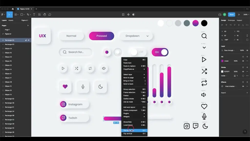 Figma-Neomorphism-UI-Kit