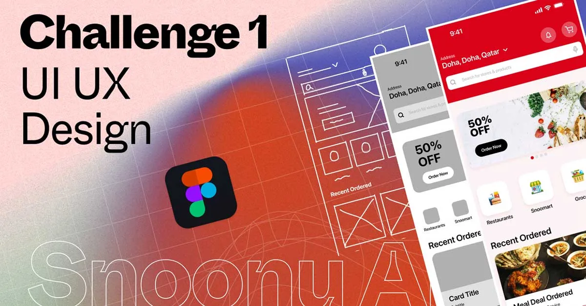Food App Redesign in Figma - UI/UX Design Challenge Day 1