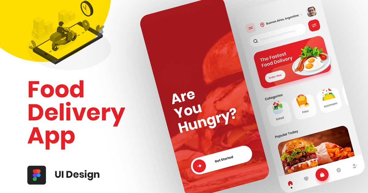 Food App UI Design in Figma