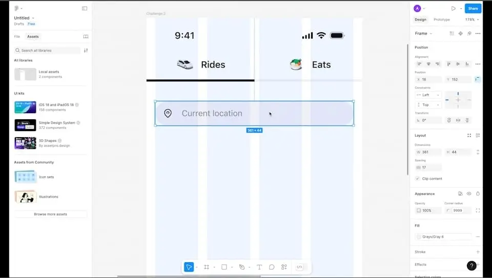 redesign of figma artboard screenshot