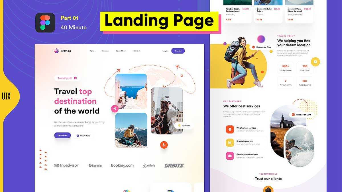 Travel Web Design in Figma