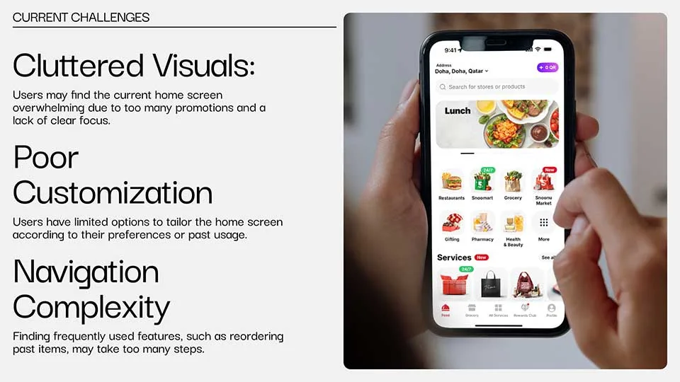 food app redesign with current challenges