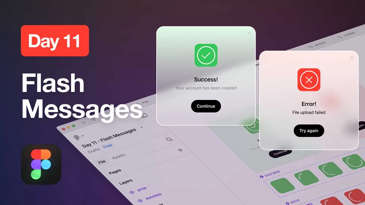 Flash Message Design and Animation – Daily UI Challenge – Day 11