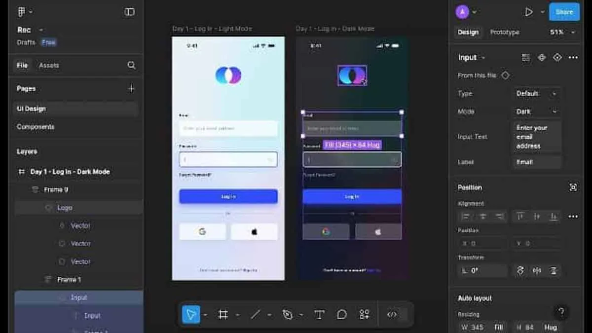 Login Screen UI Design