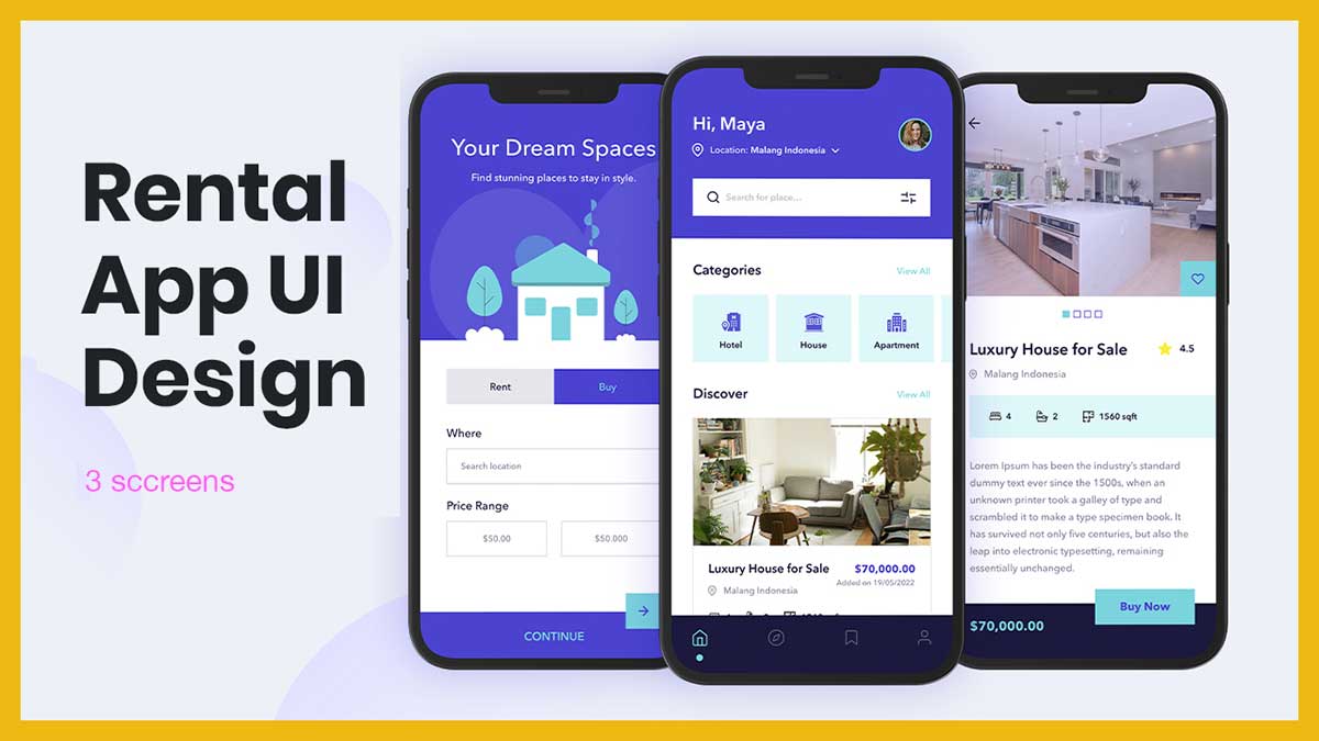 Rental App UI Design – Property app design