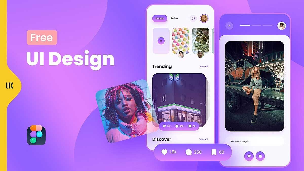 Stunning Free UI Design for Social Media Apps