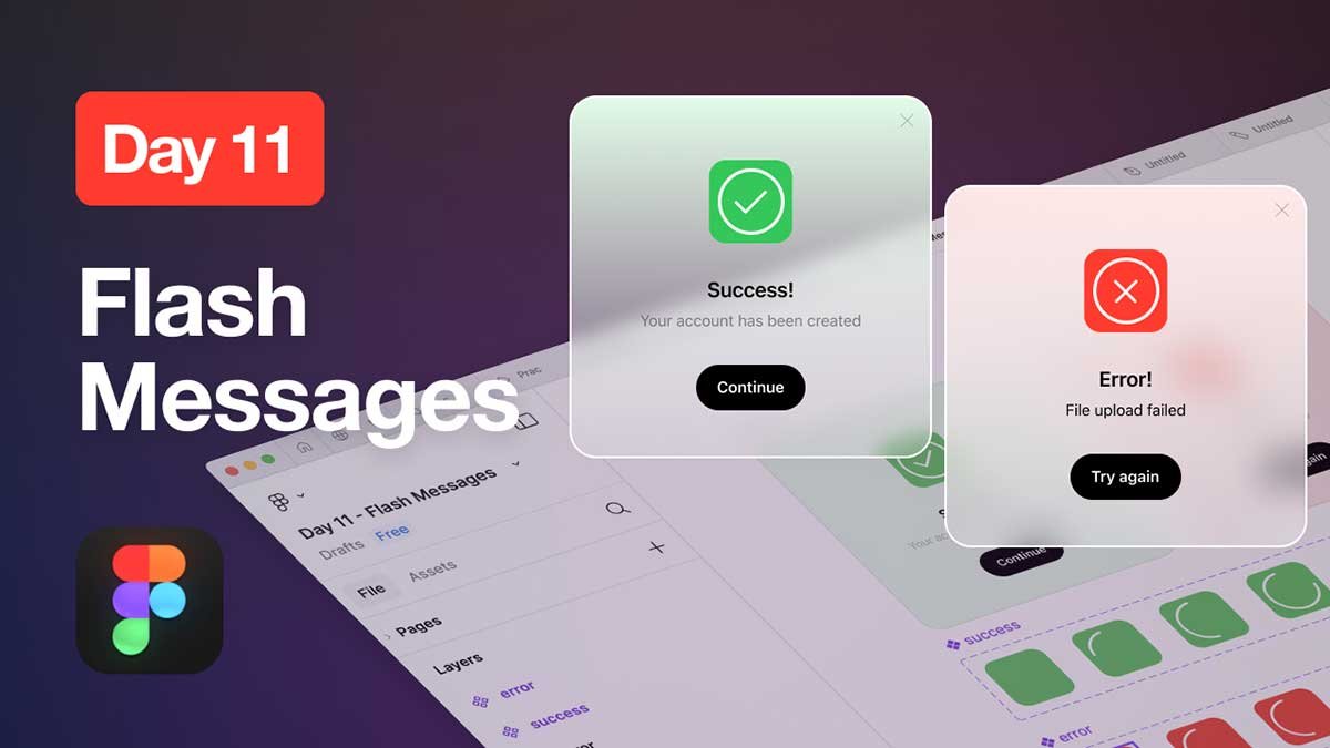 Daily UI Challenge - Day 11 Flash Message Design and Animation