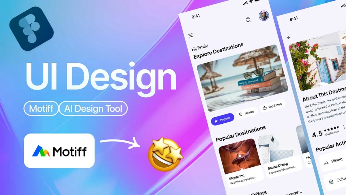 Motiff AI Designing a Travel App UI with AI-Powered Features