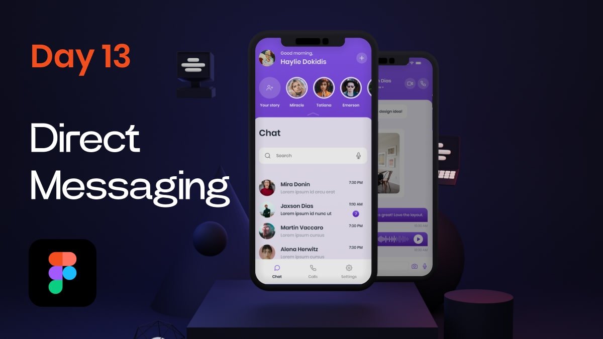 Direct Messaging UI Design – Inbox & Chat Screens (Figma Freebie)