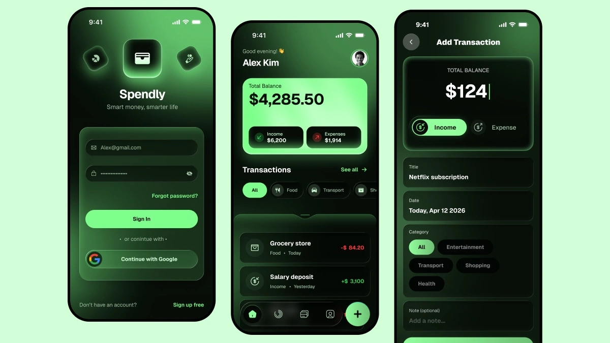 figma finance app ui kit - figmafreebie